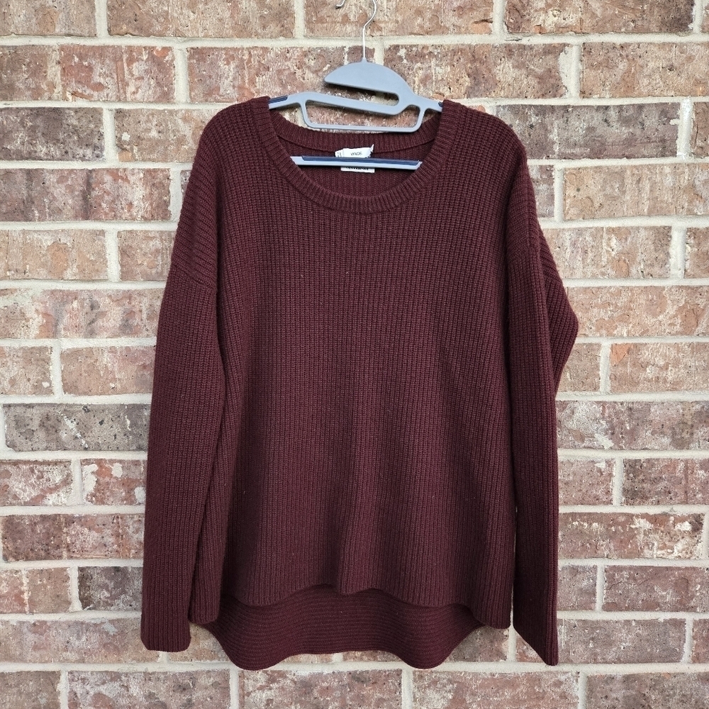 Vince 100% cashmere knit sweater maroon Size S
